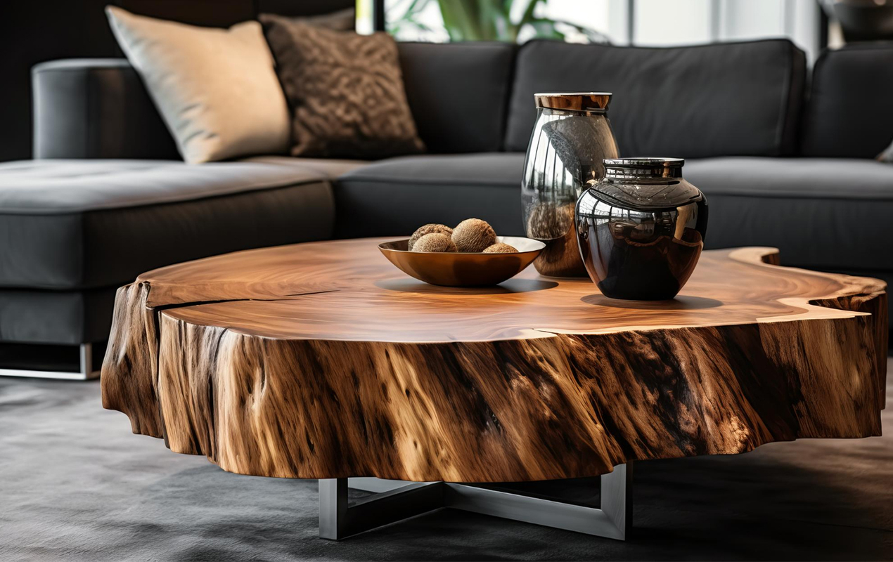 Modern living with natural furniture