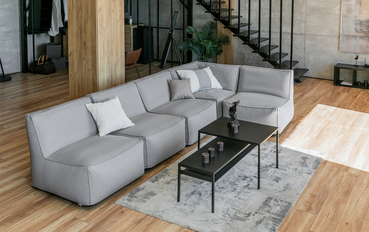 Living room with sofa sectional