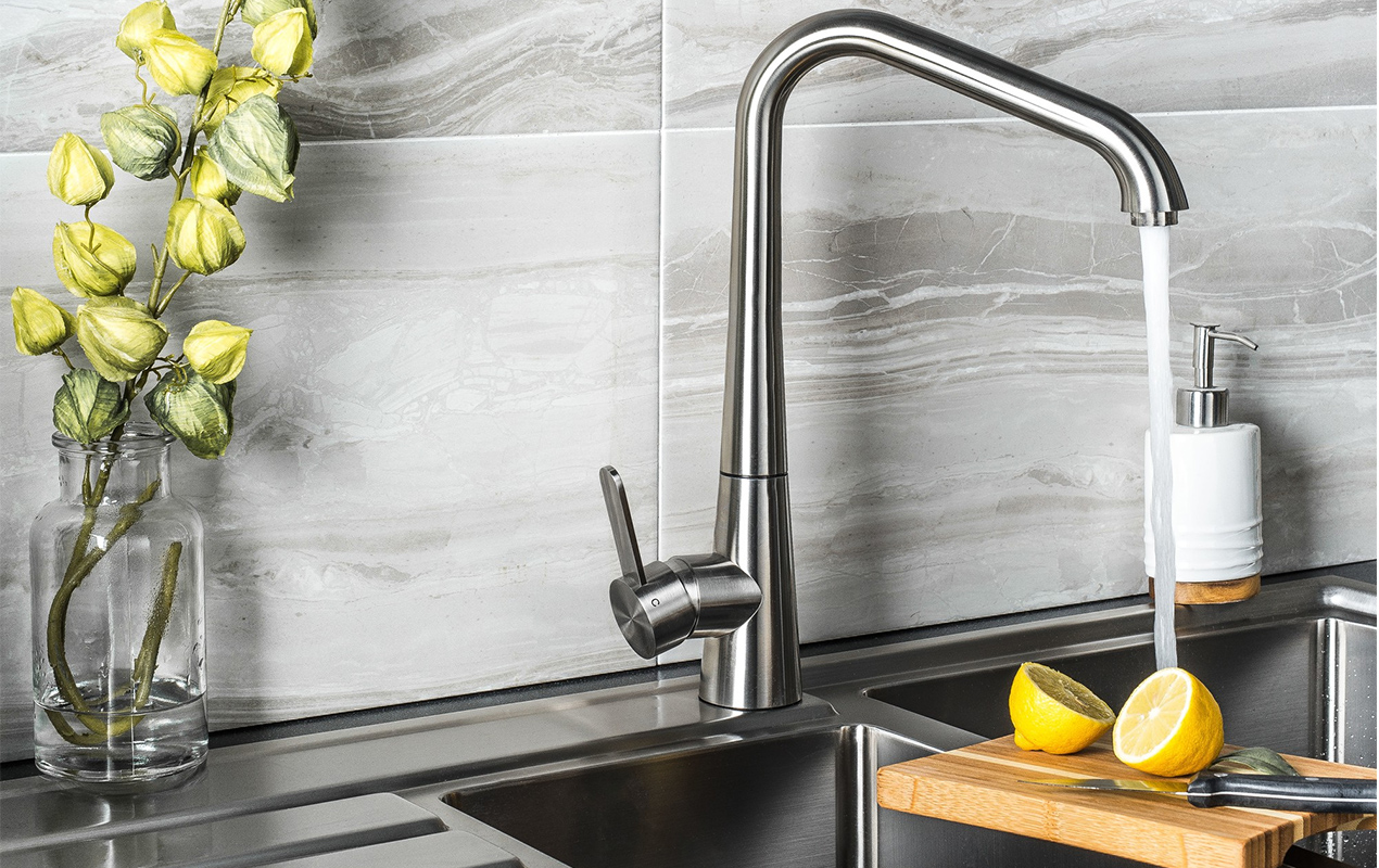 Industrial kitchen taps