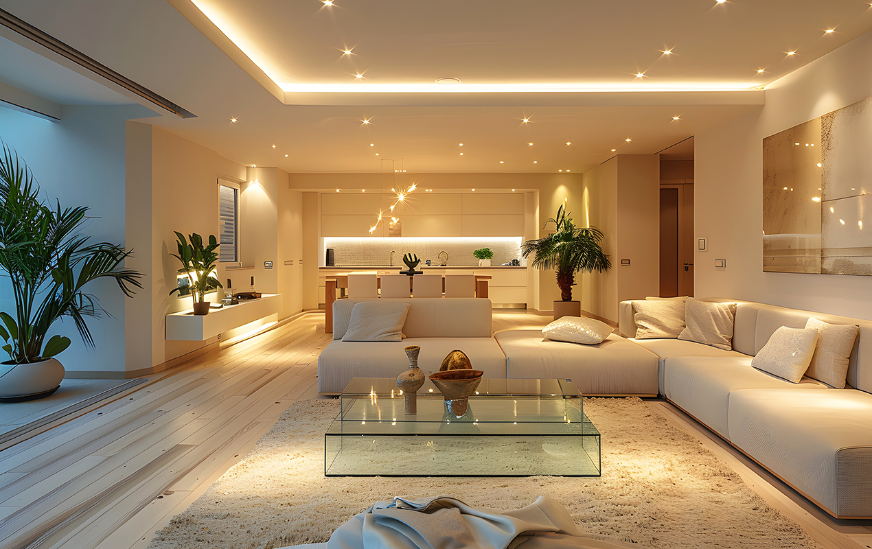 Modern luxury living room interior