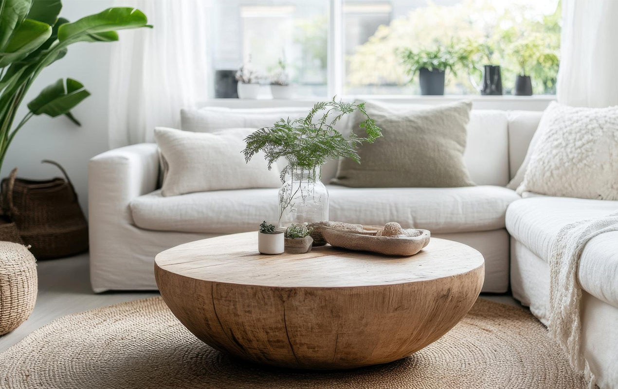 Does a coffee table make a small living look smaller or bigger