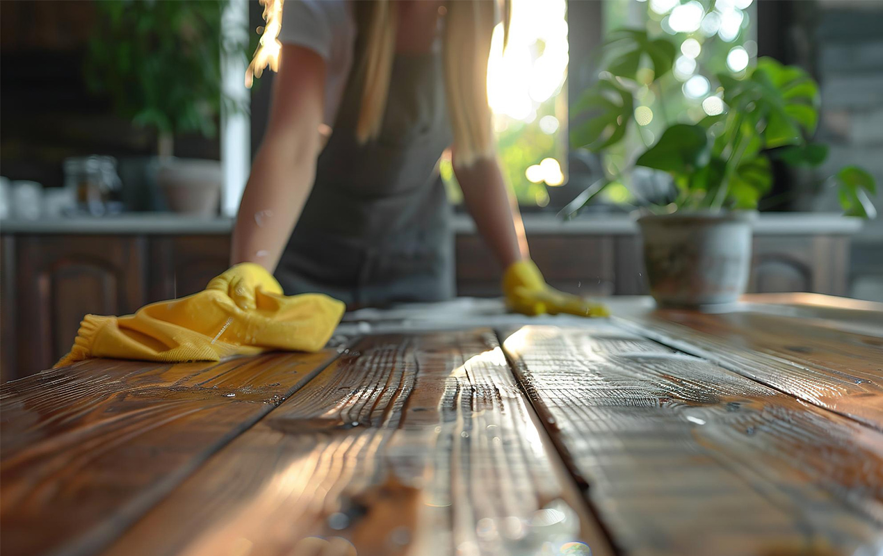 cleaning wood coffee table for protection